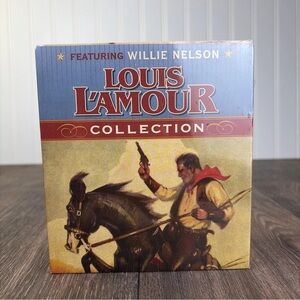Louis L'Amour Collection 7 Stories on 4 CDs in Wooden Box Read by Willie Nelson
